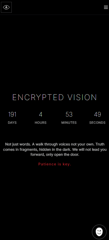 Encrypted Vision opening screen